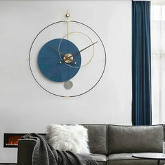 Round Living Room Wall Clock Pieces Hand Art Unique Elegant Wall Clock Home Black Modern Design Kitchen Nordic Saat Home Decor