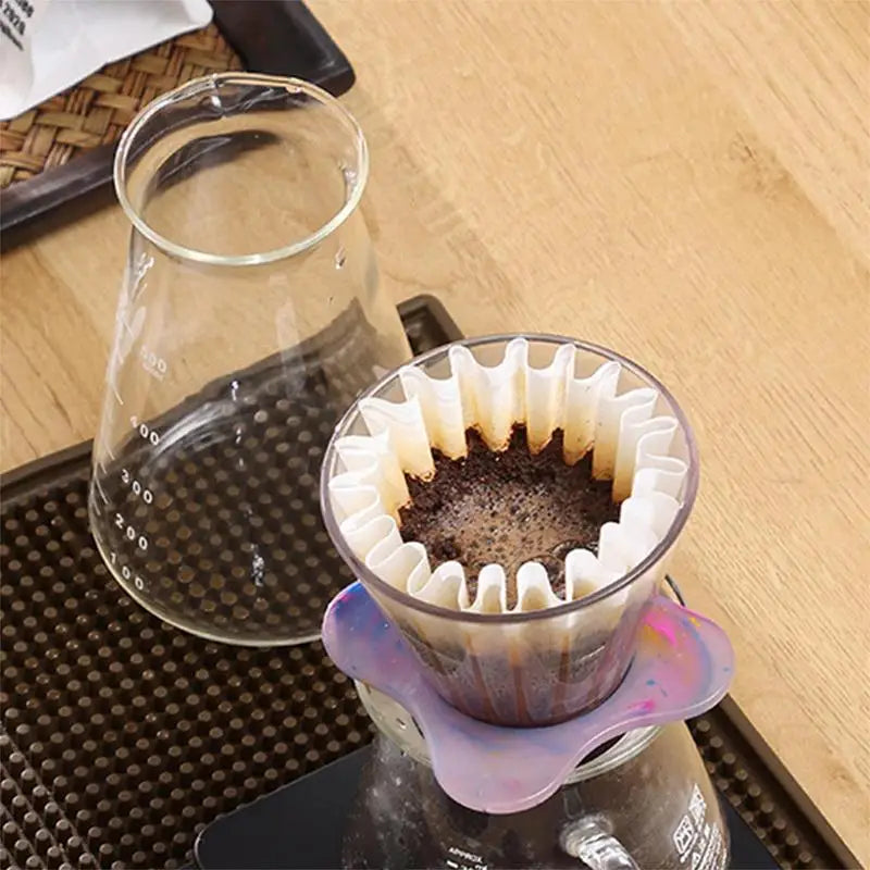 Resin Rainbow Portable Coffee Maker Pour Over Coffee Maker Coffee Dripper Brewer Glass Coffee Pot Decanter Home Coffee Filter