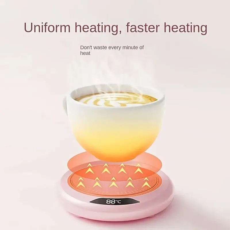 Thermostatic Heating Coaster USB Home Heating Coaster 3-speed Adjustment Heating 55 Degrees Constant Temperature