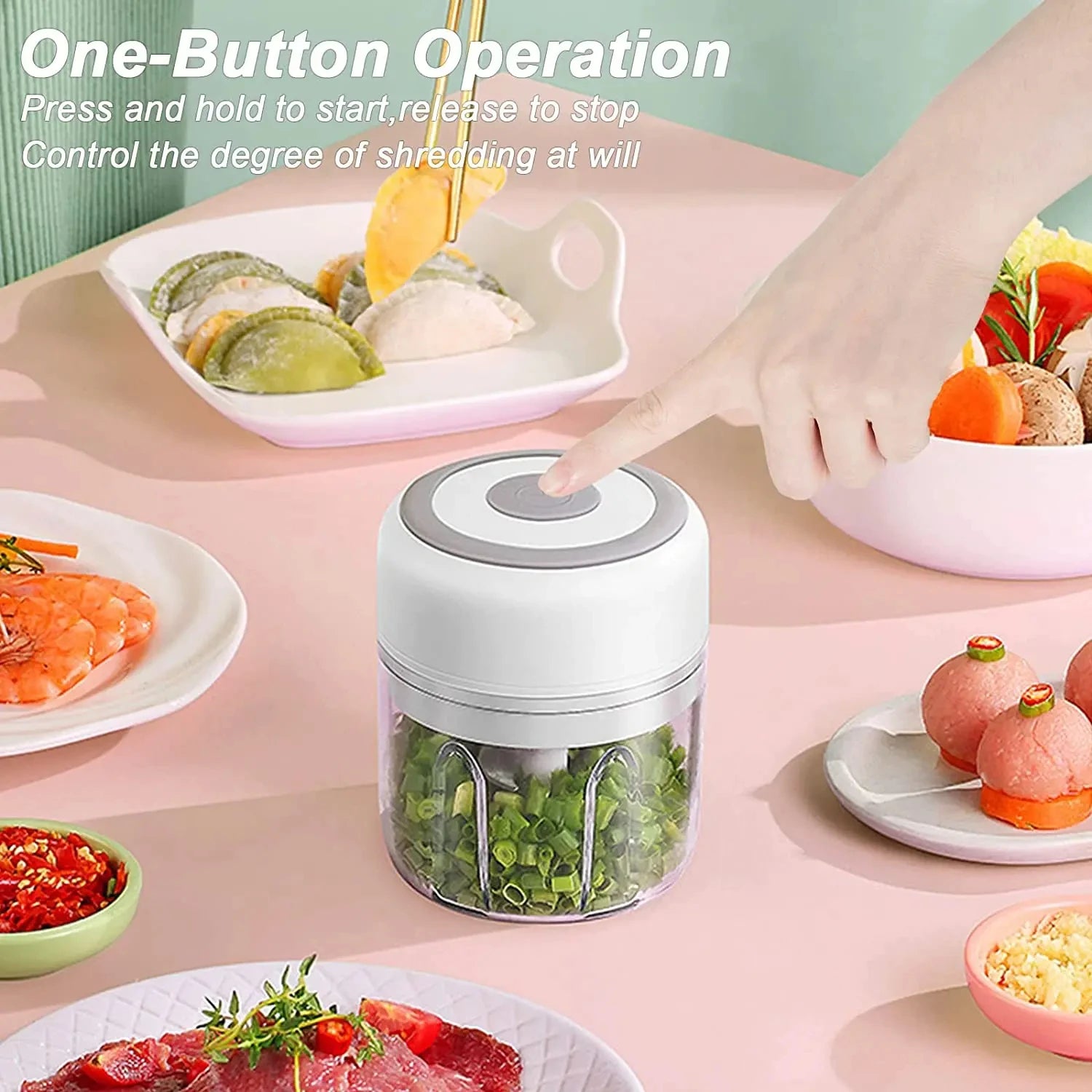 New Efficient, Handy, and Portable Multifunctional Mini USB Kitchen Food Chopper - Versatile Meat and Vegetables Grinder - Conve