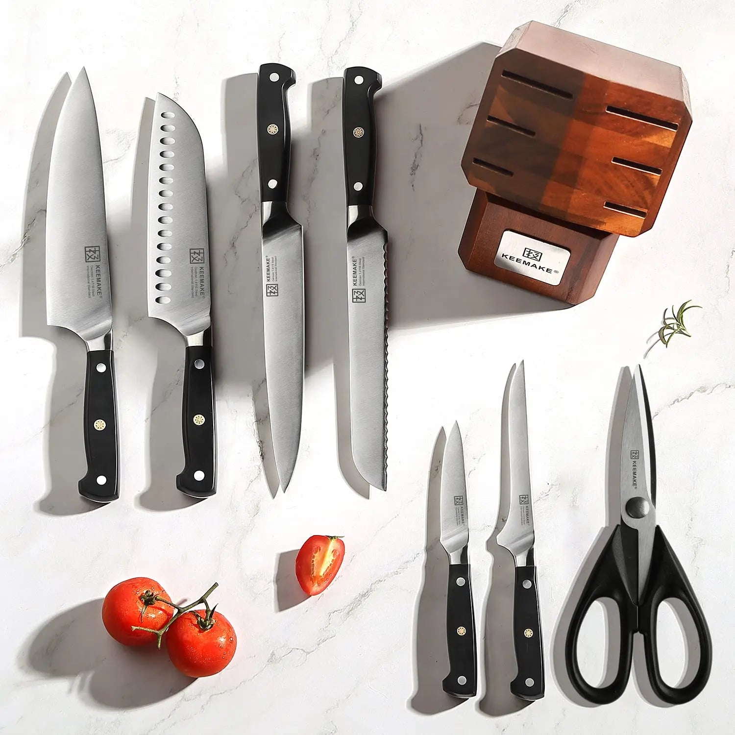 KEEMAKE Chef's Knives High Quality Stainless Steel Kitchen Knife 1-15PCS/Set Ultra Sharp Vegetable Fruit Meat Cutting Knife