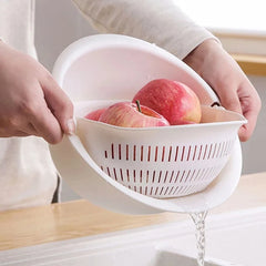 Rotatable Double Drain Basket