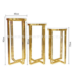 wedding flower stand road guide high and low window display stand European-style metal small bar wedding home decoration