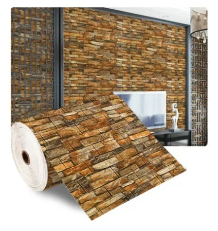 3D Wall Stickers Self Adhesive Foam Brick Room Decor DIY 3D Wallpaper Wall Decor Living Wall Sticker For Kids Bedroom Supplies