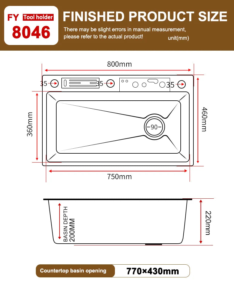 Waterfall Kitchen Sink Digital Display Single Bowl Kitchen Sinks Multifunctional Mordern Smart Sinks with Two Waterfall