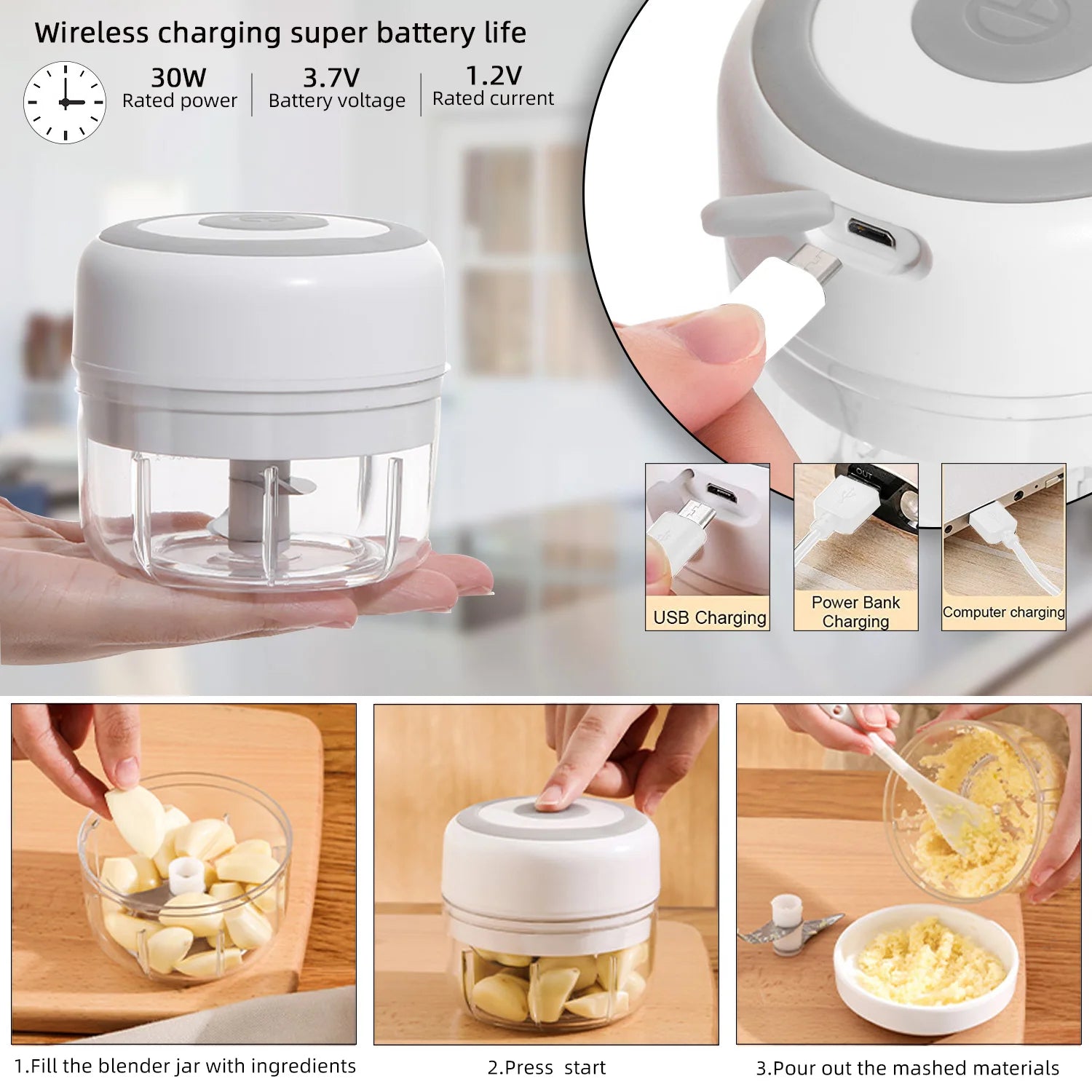 Portable Electric Food Chopper